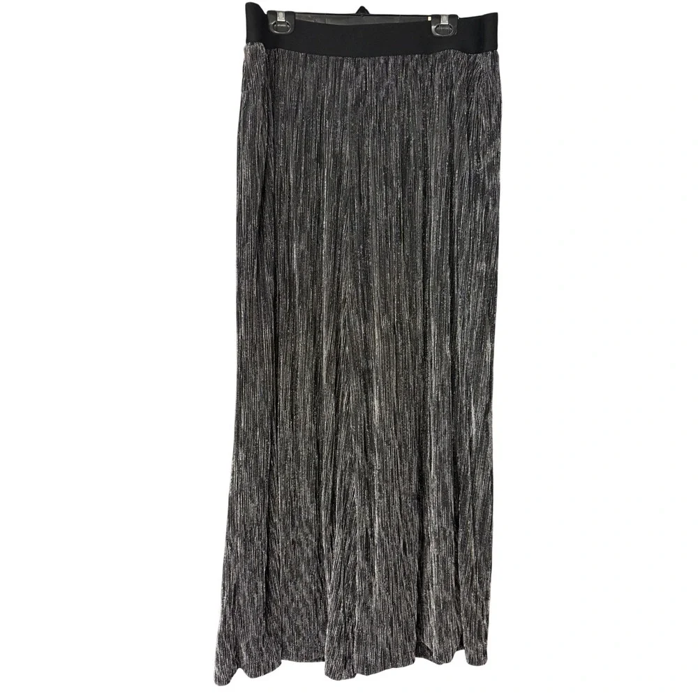 Lane Bryant Womens Pull-On Shine Knit Pleated Wide Leg Metallic Holiday Party 18
